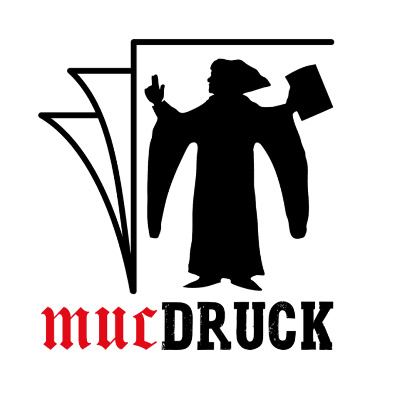 Logo von mucDruck Partner von Drucksachen, Logodesign, Streetart und Corporate Identity Konzepten aus München